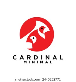 Kardinal Vogel Logo Symbol Vektor Illustration Vorlage Design