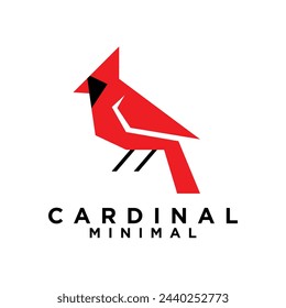 cardinal bird logo icon vector illustration template design