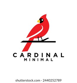 cardinal bird logo icon vector illustration template design