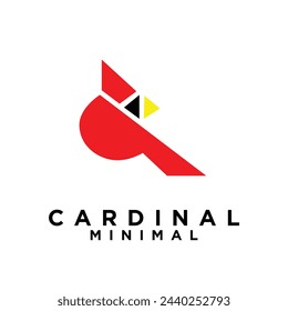 cardinal bird logo icon vector illustration template design