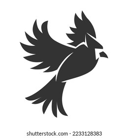 plantilla de logotipo de pájaro cardinal Icono Ilustración Identidad de marca