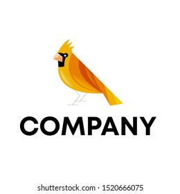 cardinal bird logo vector design template