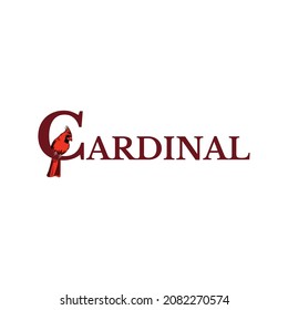 Cardinal bird logo vector, Perfect to use for any business related to cardinal bird animal character.