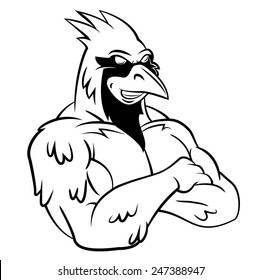 Cardinal Bird Mascot