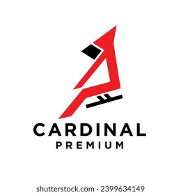 Cardinal bird modern simple template design