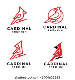 Cardinal bird modern simple template design