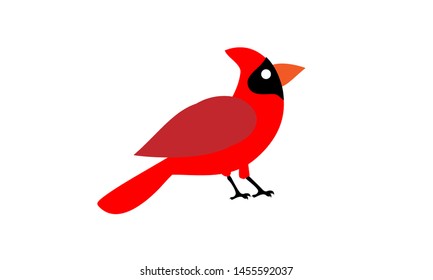 cardinal bird red logo icon designs vector illustration