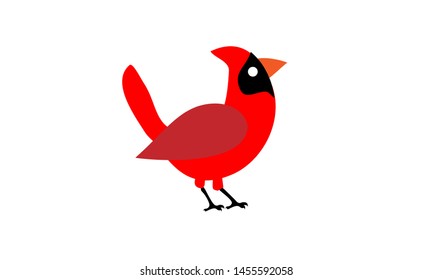 cardinal bird red logo icon designs vector illustration