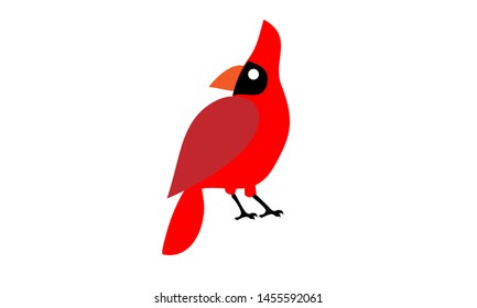 cardinal bird red logo icon designs vector illustration