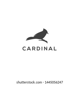 cardinal bird silhouette vector icon illustration inspiration