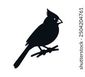 
Cardinal bird silhouette vector illustration