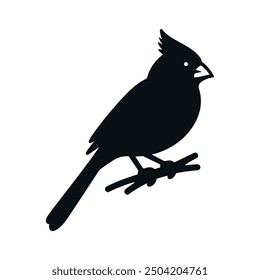 
Cardinal bird silhouette vector illustration