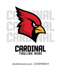 Cardinal Bird Sport Mascot Logo, Red Bird Animals Logo Template, Cardinals Logo Icon Badge Emblem – All for Sport and Esport