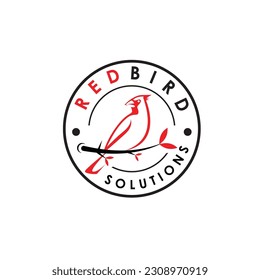 cardinal bird vector logo design