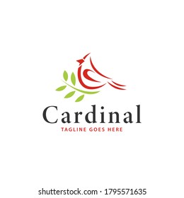 Cardinal Bird Vector Logo Template