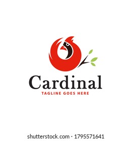 Cardinal Bird Vector Logo Template