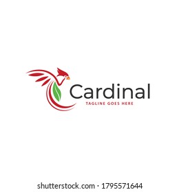 Cardinal Bird Vector Logo Template