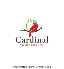 Cardinal Bird Vector Logo Template
