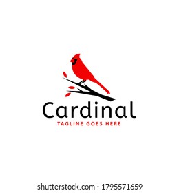 Cardinal Bird Vector Logo Template