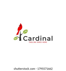 Cardinal Bird Vector Logo Template