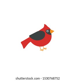 Cardinal cartoon vector,icon on a white background