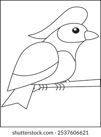 Cardinal Free Printable coloring page For Kids.