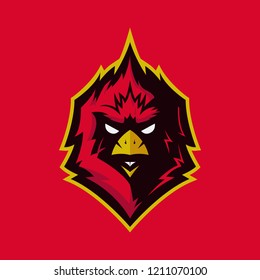 Cardinal Head Mascot