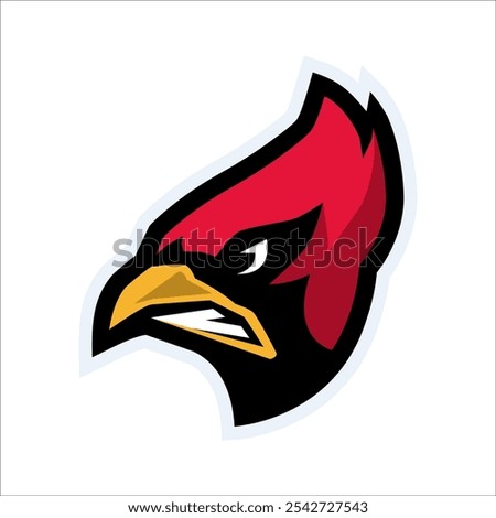 CARDINAL HEAD MASCOT LOGO DESIGN