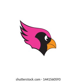 Cardinal head mascot vector on a white background