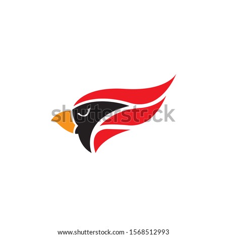Cardinal head vector icon on a white background