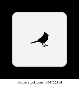 Cardinal Icon Silhouette Vector Illustration

