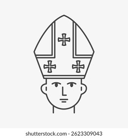 Cardinal line icon. Vector illustration
