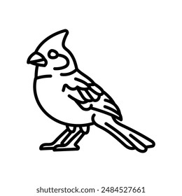 Cardinal Outline Icon, Vector illustration