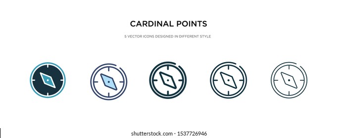 cardinal points icon in different style vector illustration. two colored and black cardinal points vector icons designed in filled, outline, line and stroke style can be used for web, mobile, ui