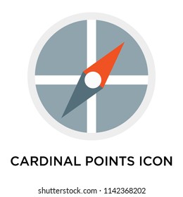Cardinal points icon vector isolated on white background for your web and mobile app design, Cardinal points logo concept
