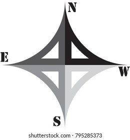 Cardinal Points Indicator black to gray elements
