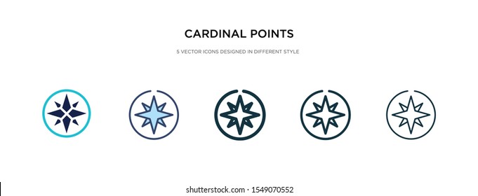 cardinal points on winds star icon in different style vector illustration. two colored and black cardinal points on winds star vector icons designed in filled, outline, line and stroke style can be
