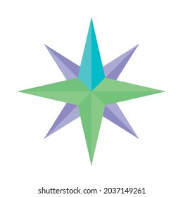 cardinal points symbol over white