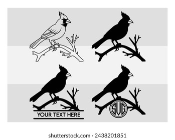 Cardinal, Cardinal Silhouette, Bird, Red Cardinal, Cardinal Png, Red Birds Meaning, Red Bird, Vector, Cricut, Cut Files,