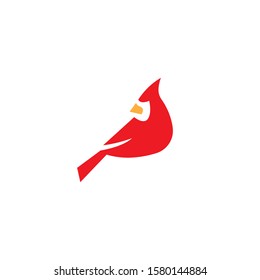 Cardinal silhouette vector icon on a white background