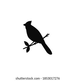 cardinal silhouette vector icon on a white background