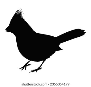 Cardinal silhouette vector icon on a white background.