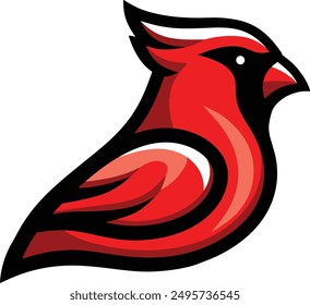 Cardinal Simple Mascot Logo Illustration