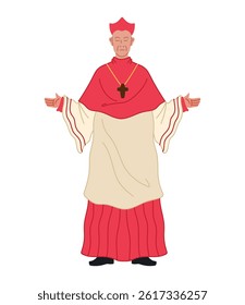 Cardinal Vestments Faith Ceremony isolated