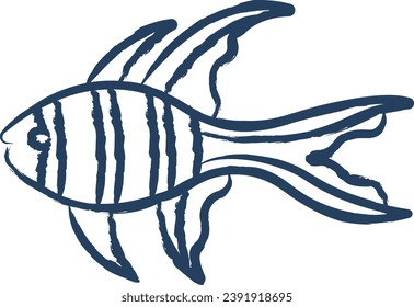 cardinalfish hand drawn vector illustration