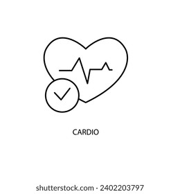 cardio concept line icon. Simple element illustration. cardio concept outline symbol design.