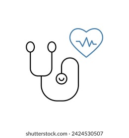icono de línea de concepto cardio. Ilustración de elemento simple.cardio concepto esquema símbolo de signo.