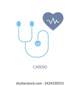 icono de línea de concepto cardio. Ilustración de elemento simple.cardio concepto esquema símbolo de signo.