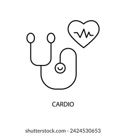 icono de línea de concepto cardio. Ilustración de elemento simple.cardio concepto esquema símbolo de signo.