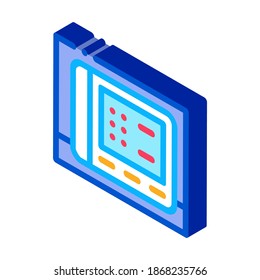 cardio electronic device icon vector. isometric cardio electronic device sign. color isolated symbol illustration